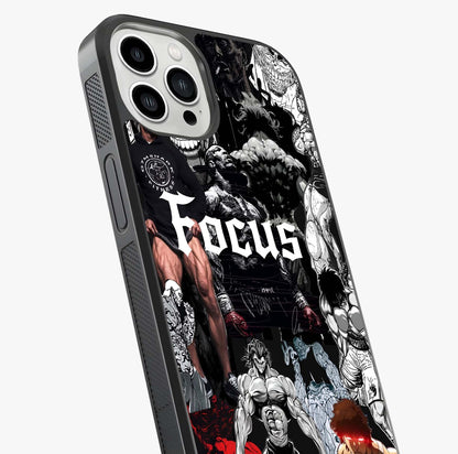 Relentless Power Focus Glass Case captured at a warm angle highlighting gloss, texture and premium glass finish.