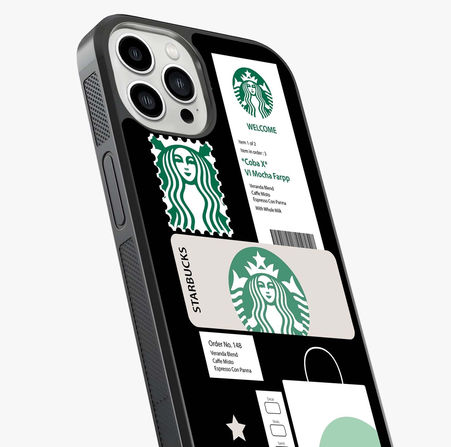 Starbucks Mocha Glass Case captured at a warm angle highlighting gloss, texture and premium glass finish.