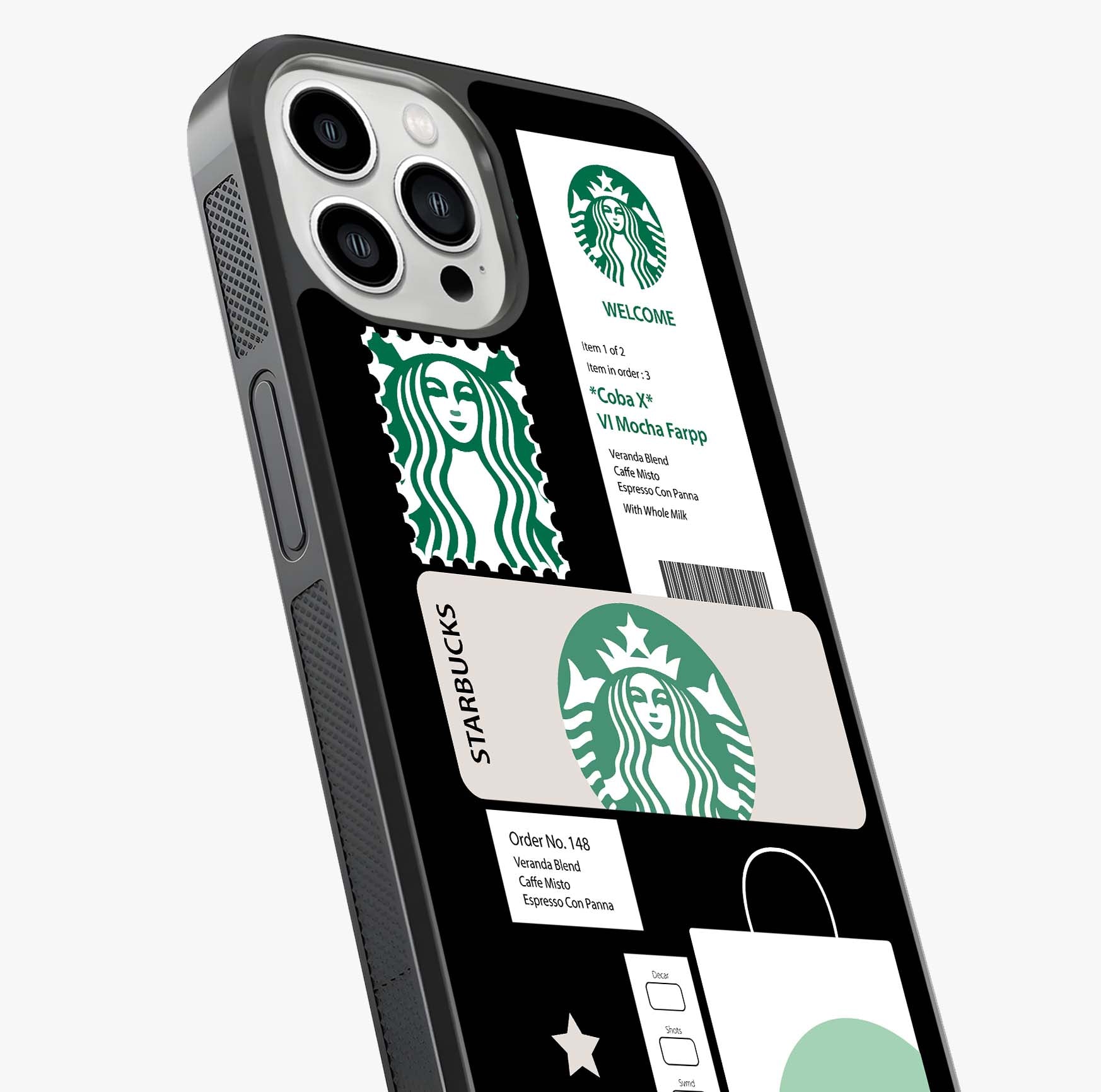Starbucks Mocha Glass Case captured at a warm angle highlighting gloss, texture and premium glass finish.