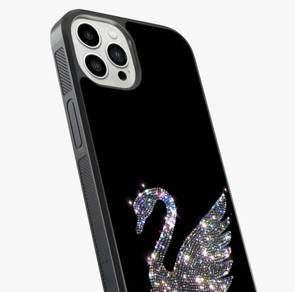 Starlit Swan Grace Glass Case captured at a warm angle highlighting gloss, texture and premium glass finish.
