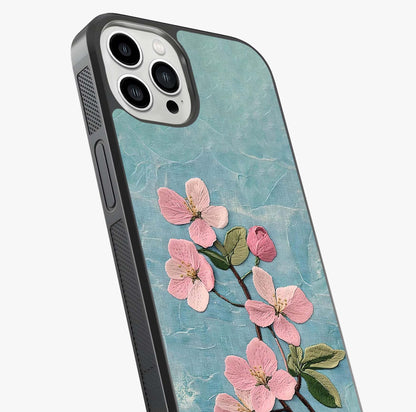 Threaded Blossom Breeze Glass Case captured at a warm angle highlighting gloss, texture and premium glass finish.