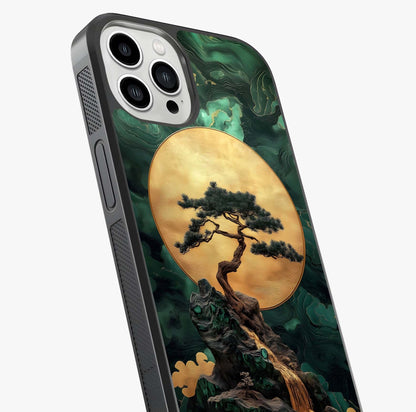 Zen Moon Rise Glass Case captured at a warm angle highlighting gloss, texture and premium glass finish.