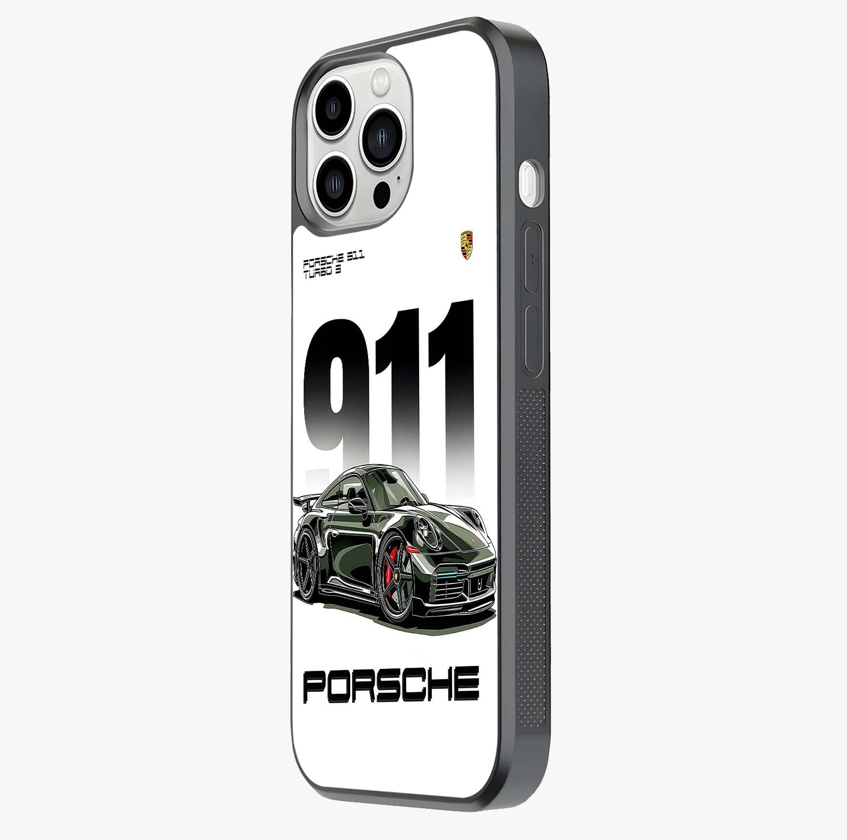 911 Turbo Dominance Glass Case photographed in natural light showing reflective finish and design depth.