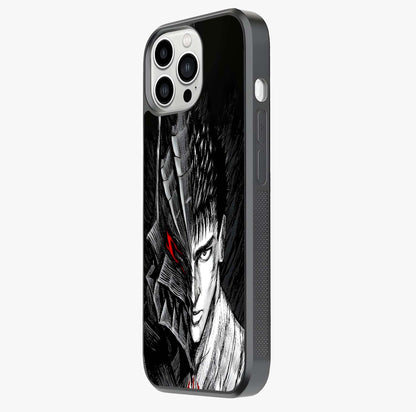 Berserker Blood Oath Glass Case photographed in natural light showing reflective finish and design depth.