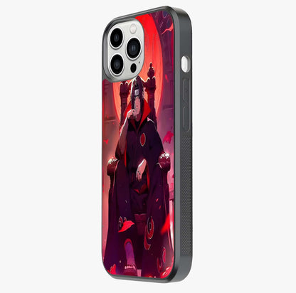 Blood Moon Sovereign Glass Case photographed in natural light showing reflective finish and design depth.