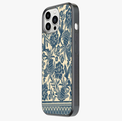 Heirloom Wild Bloom Glass Case photographed in natural light showing reflective finish and design depth.
