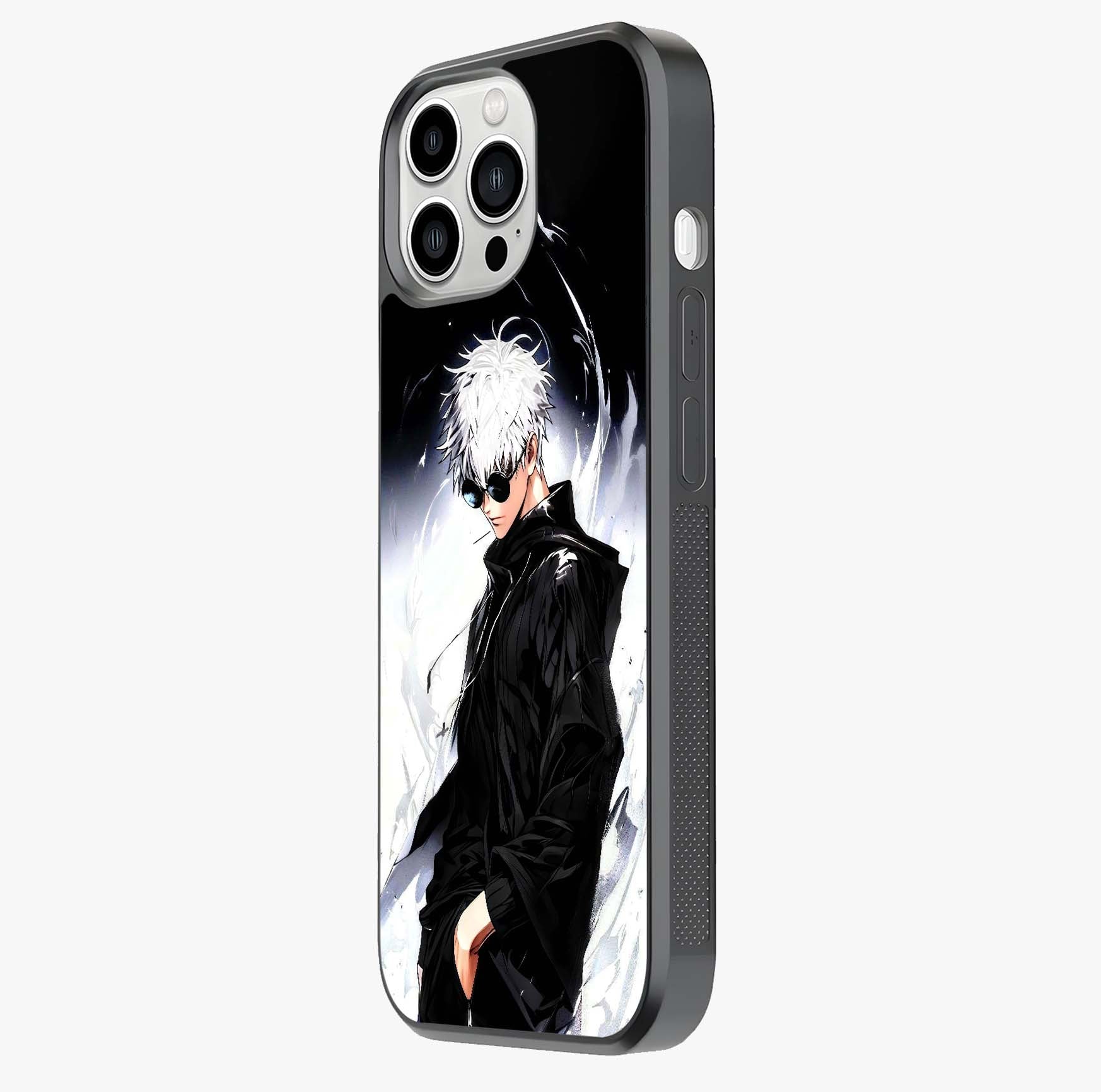 Limitless Shadow King Glass Case photographed in natural light showing reflective finish and design depth.