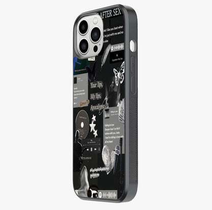 Midnight Love Echo Glass Case photographed in natural light showing reflective finish and design depth.