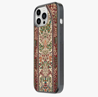 Persian Inspired Glass Case photographed in natural light showing reflective finish and design depth.