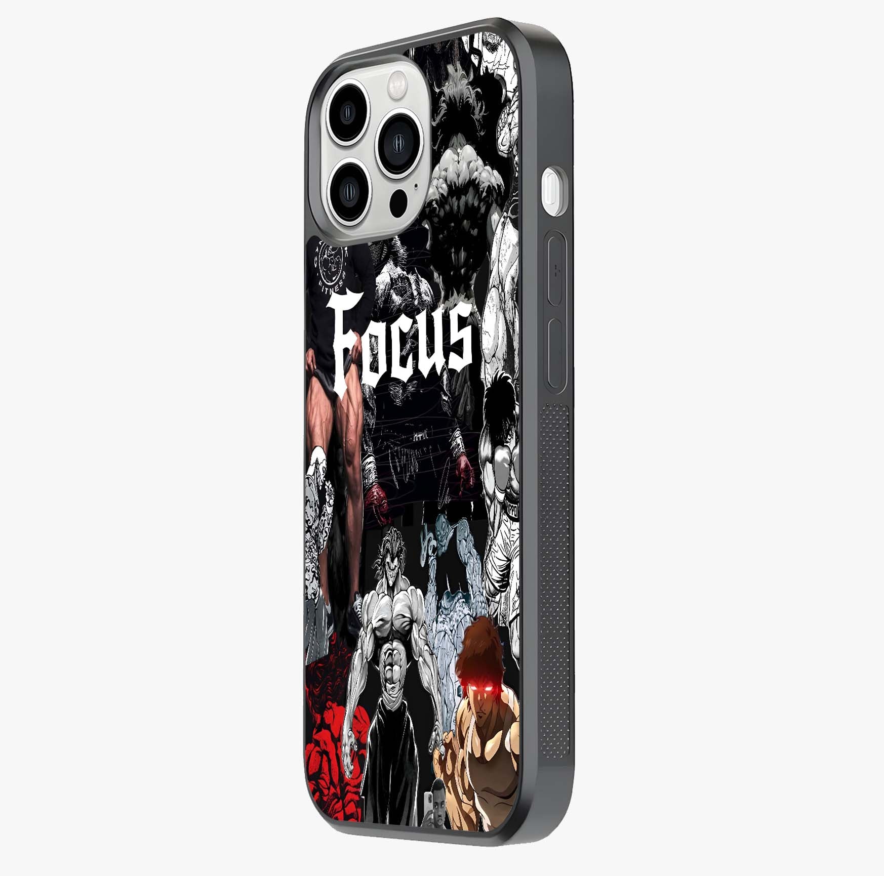 Relentless Power Focus Glass Case photographed in natural light showing reflective finish and design depth.