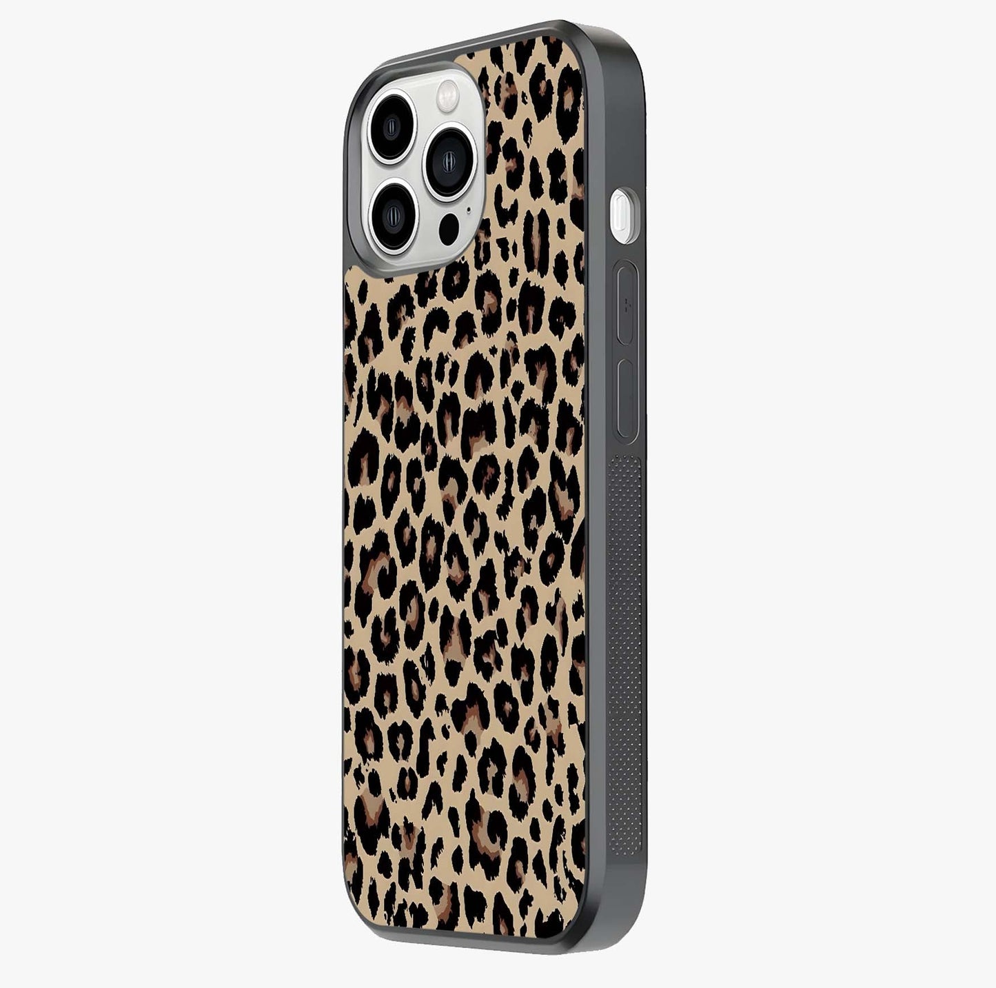 Savage Chic Pattern Glass Case photographed in natural light showing reflective finish and design depth.