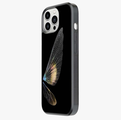 Whispers Of Wings Glass Case photographed in natural light showing reflective finish and design depth.
