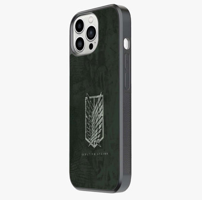 Wings Of Freedom Glass Case photographed in natural light showing reflective finish and design depth.