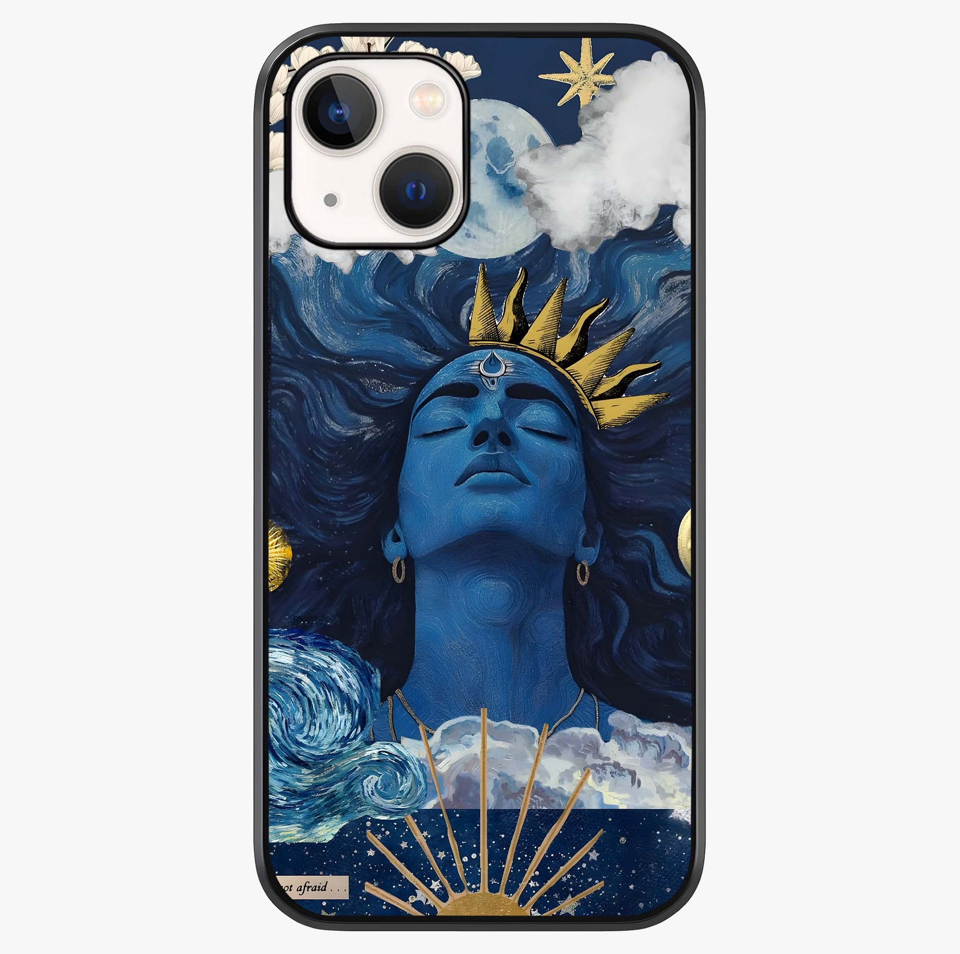 Aesthetic Lord Shiva Glass Case showing full back design in clean flat view with glossy glass finish.