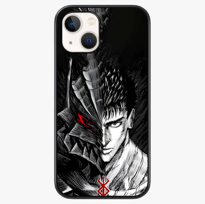 Berserker Blood Oath Glass Case showing full back design in clean flat view with glossy glass finish.
