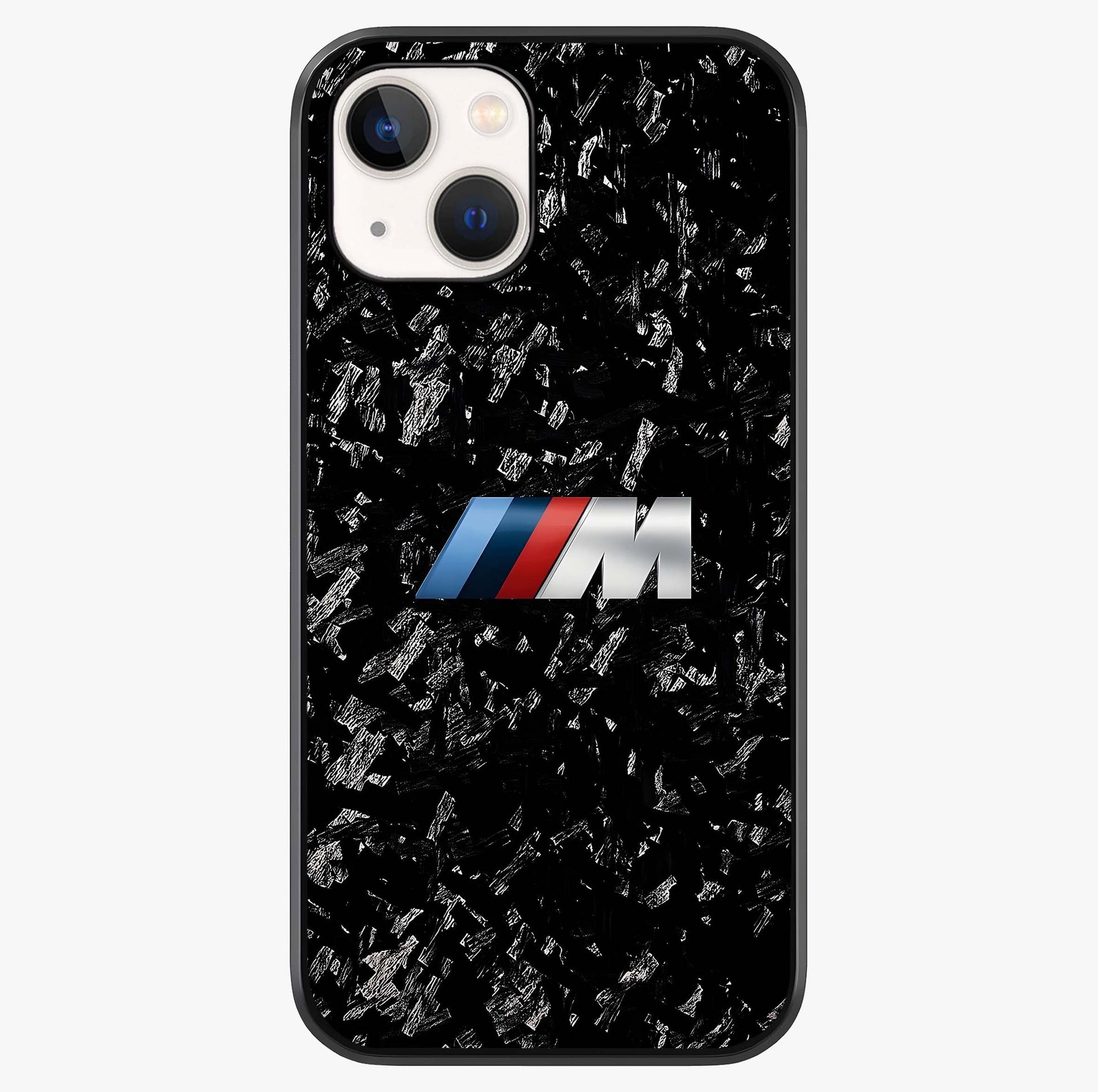 Carbon Speed Mark Glass Case showing full back design in clean flat view with glossy glass finish.