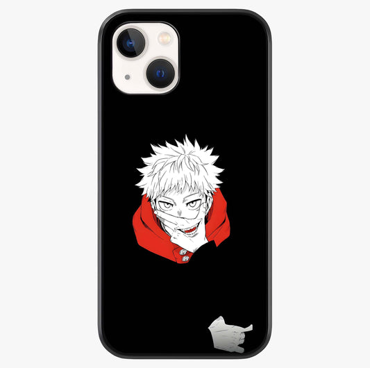 rimson Chaos Smile Glass Case showing full back design in clean flat view with glossy glass finish.