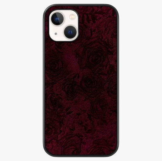 Crimson Fade Flow Glass Case showing full back design in clean flat view with glossy glass finish.