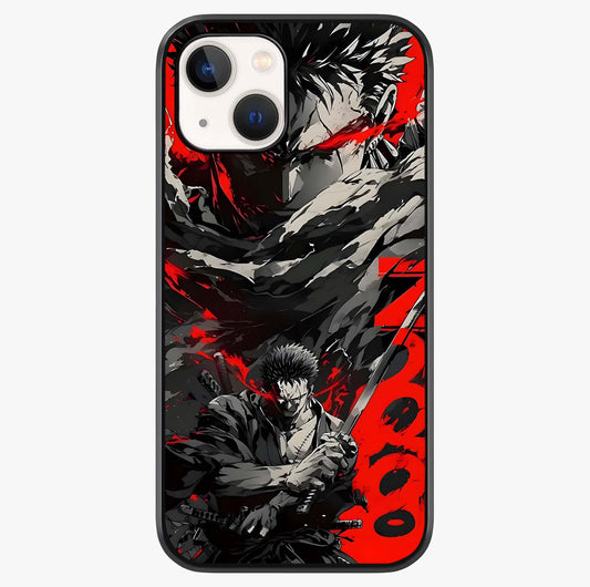 Demon Sword Resolve Glass Case showing full back design in clean flat view with glossy glass finish.