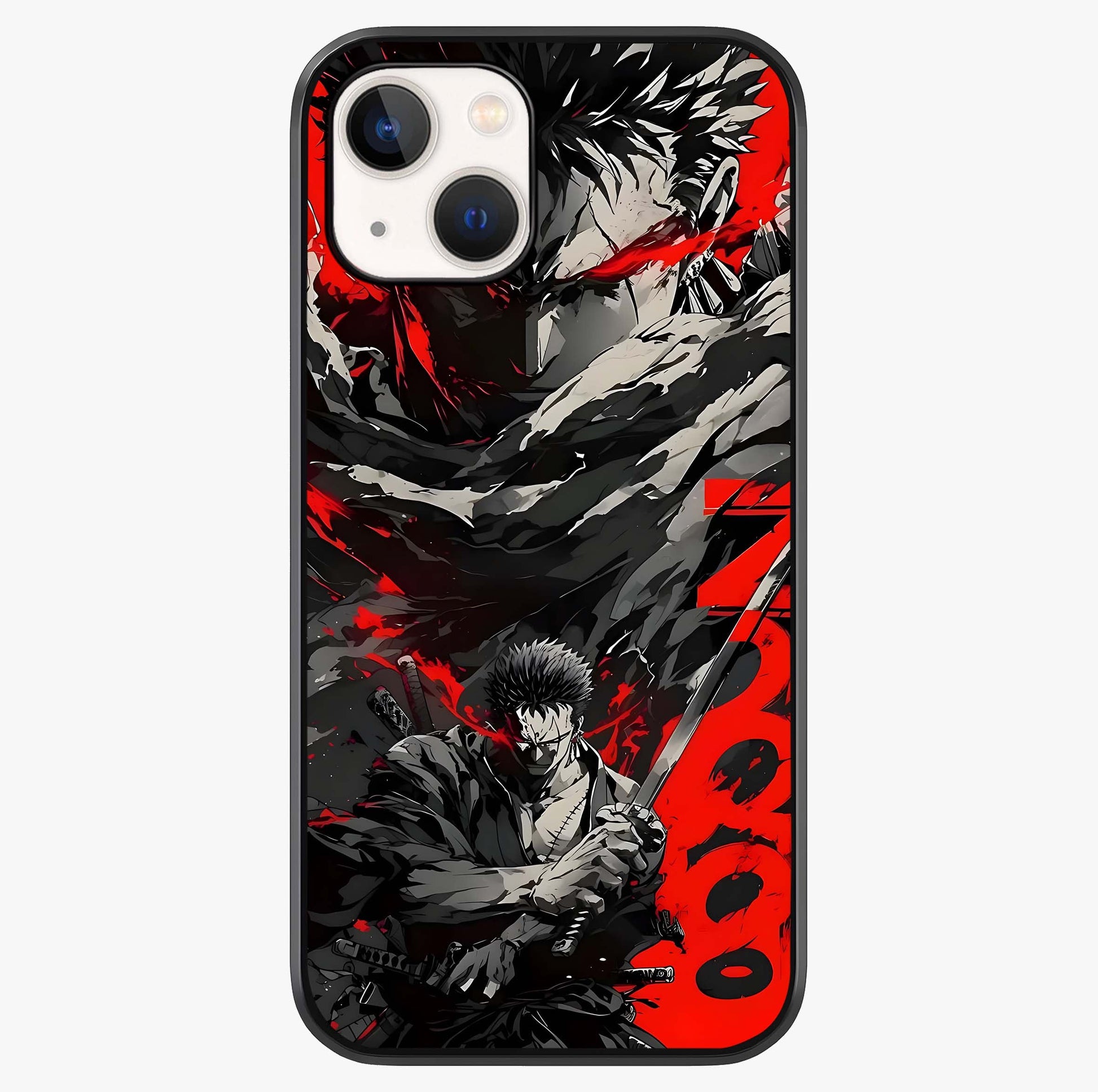 Demon Sword Resolve Glass Case showing full back design in clean flat view with glossy glass finish.