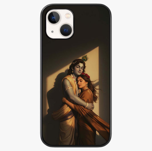 Divine Eternal Love Glass Case showing full back design in clean flat view with glossy glass finish.