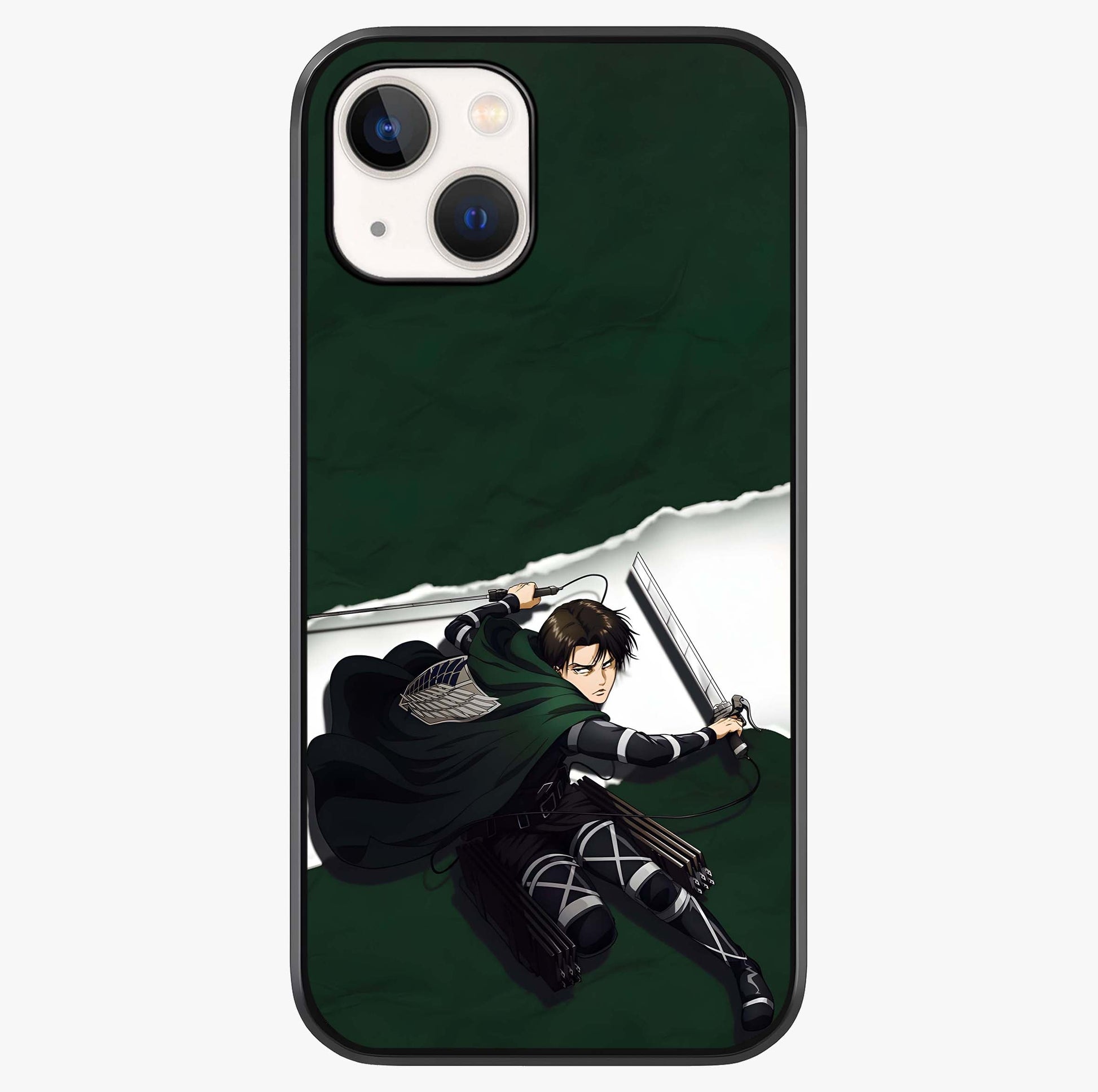 Emerald War Vanguard Glass Case showing full back design in clean flat view with glossy glass finish.