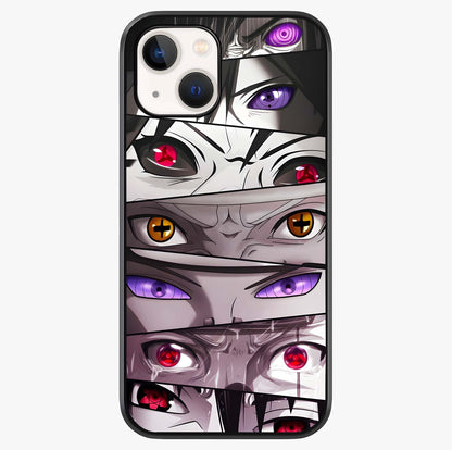 Eyes Of Destiny Glass Case showing full back design in clean flat view with glossy glass finish.