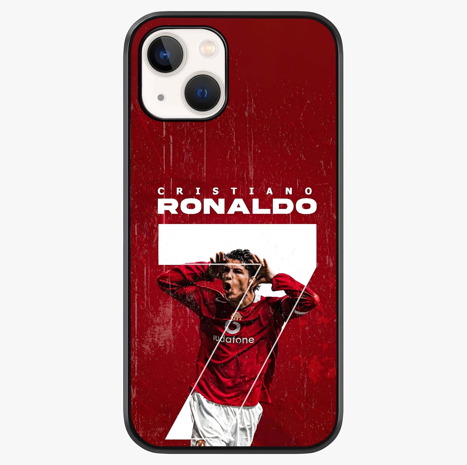 Goal Celebration Legacy Glass Case showing full back design in clean flat view with glossy glass finish.