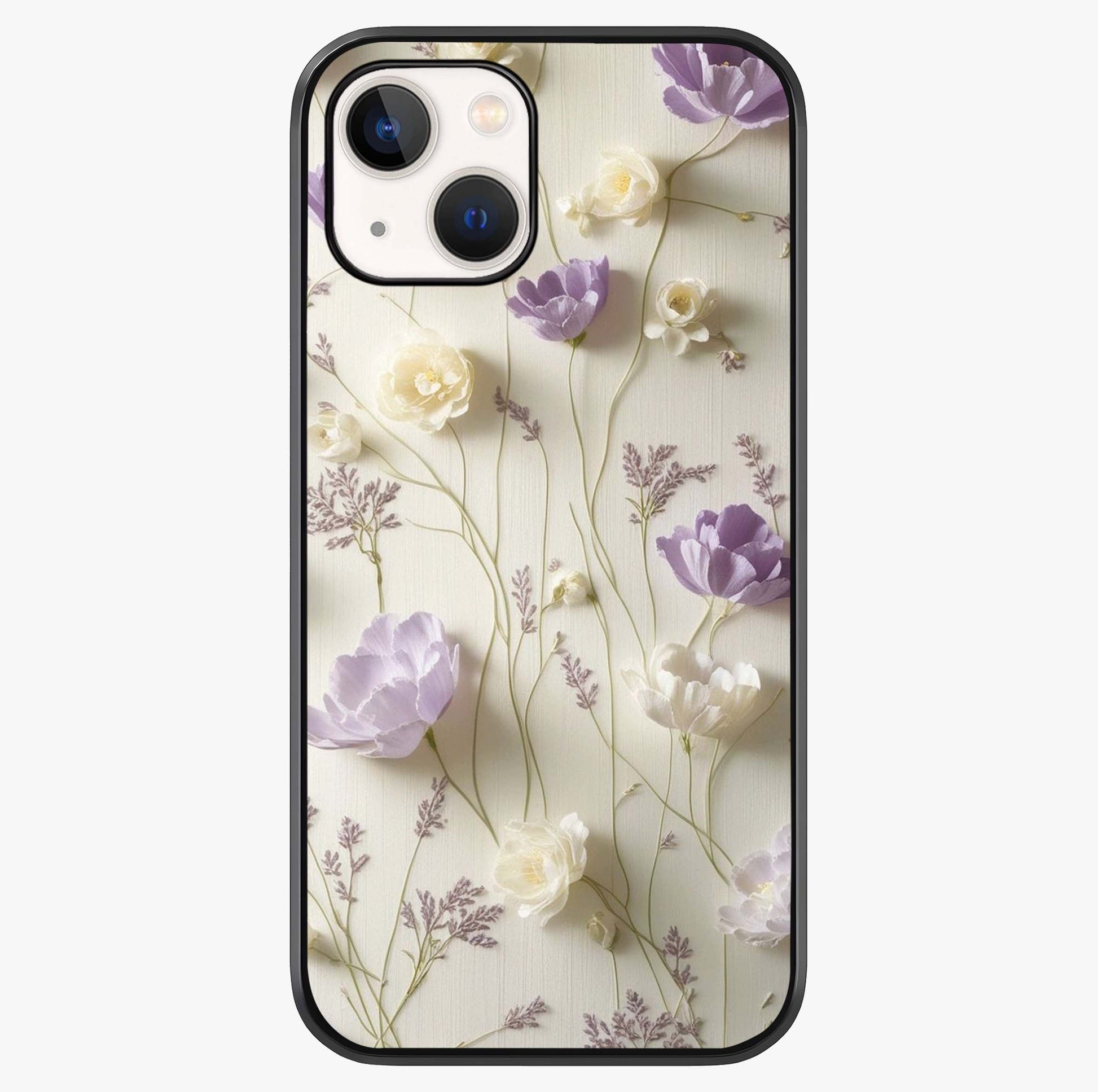 Lilac Breeze Harmony Glass Case showing full back design in clean flat view with glossy glass finish.