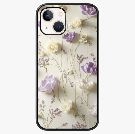 Lilac Breeze Harmony Glass Case showing full back design in clean flat view with glossy glass finish.