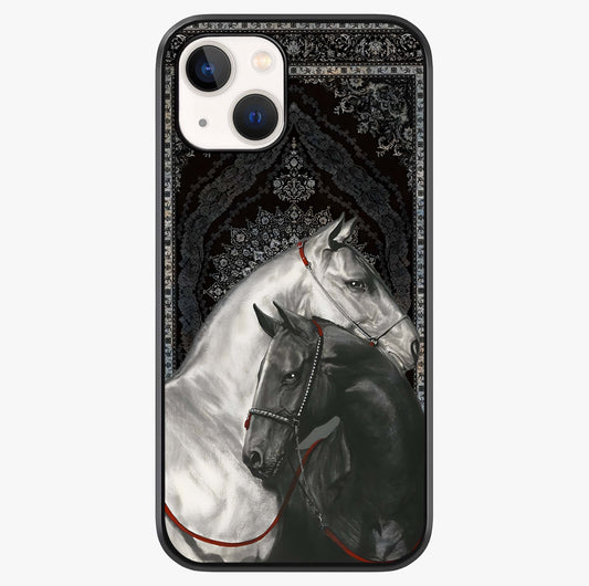 Majestic Ride Legacy Glass Case showing full back design in clean flat view with glossy glass finish.