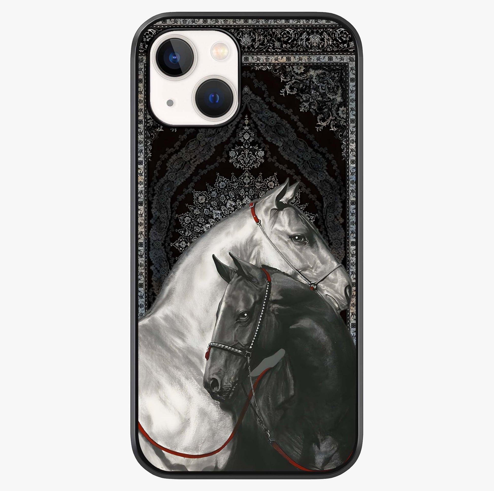Majestic Ride Legacy Glass Case showing full back design in clean flat view with glossy glass finish.