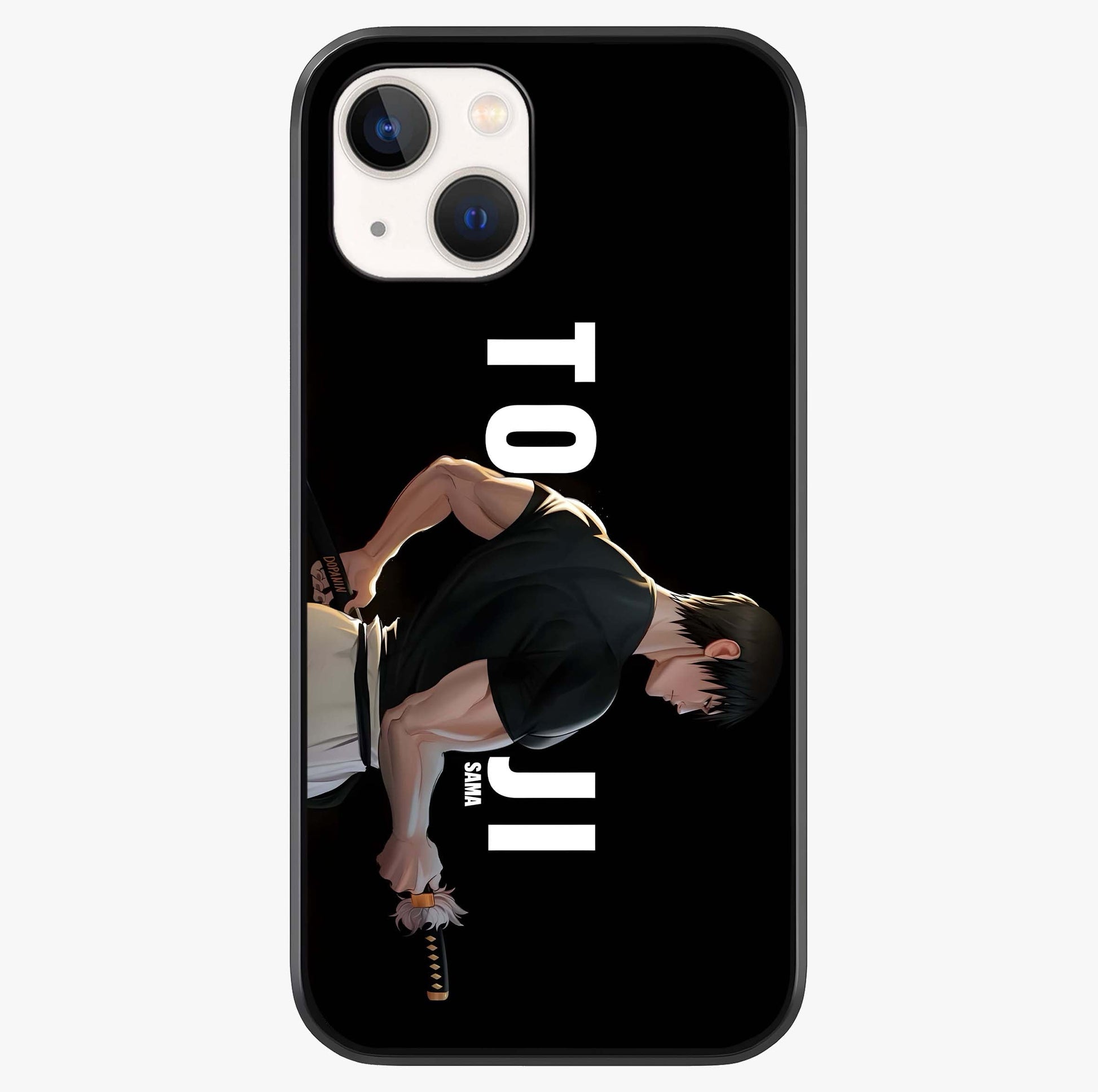Midnight Blade Resolve Glass Case showing full back design in clean flat view with glossy glass finish.