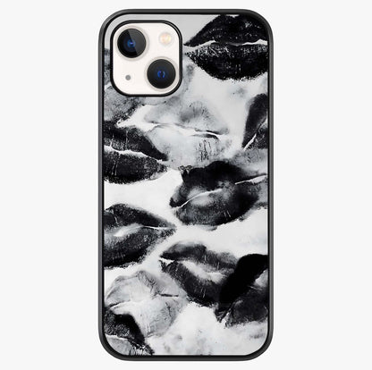 Midnight Kiss Marks Glass Case showing full back design in clean flat view with glossy glass finish.