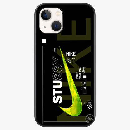 Neon Street Edition Glass Case showing full back design in clean flat view with glossy glass finish.