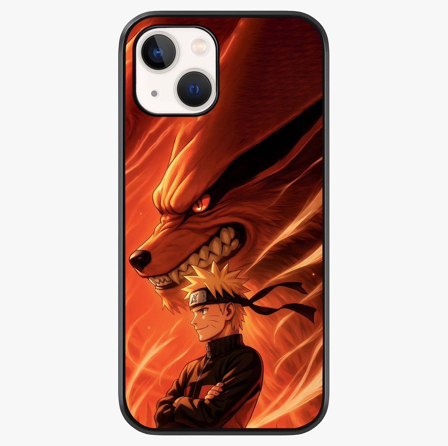Nine Tails Legacy Glass Case showing full back design in clean flat view with glossy glass finish.