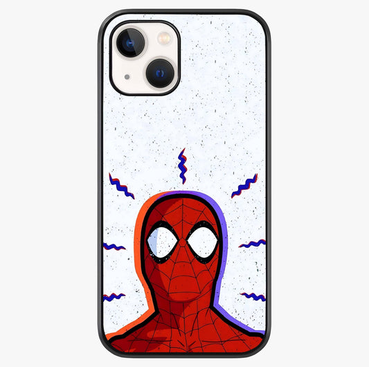 Omg Spiderman Glass Case showing full back design in clean flat view with glossy glass finish.