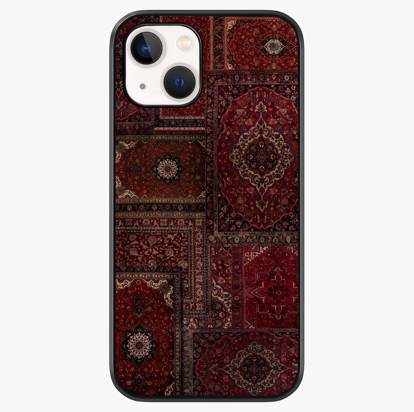 Persian Velvet Tale Glass Case showing full back design in clean flat view with glossy glass finish.