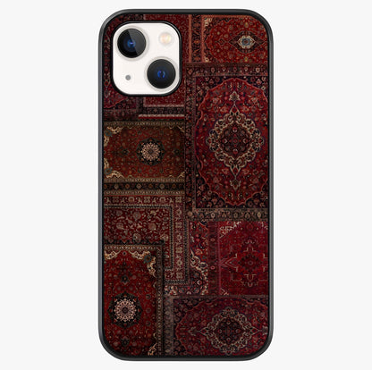 Persian Velvet Tale Glass Case showing full back design in clean flat view with glossy glass finish.