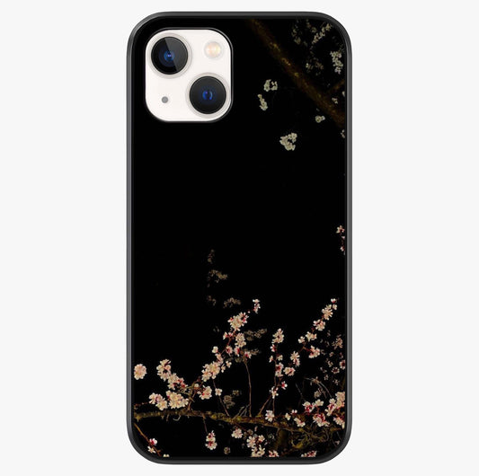 Petal Moon Light With Custom Name Glass Case showing full back design in clean flat view with glossy glass finish.