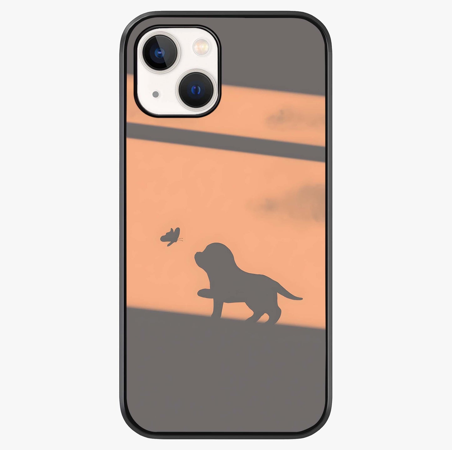 uppy Shadow Art Glass Case showing full back design in clean flat view with glossy glass finish.