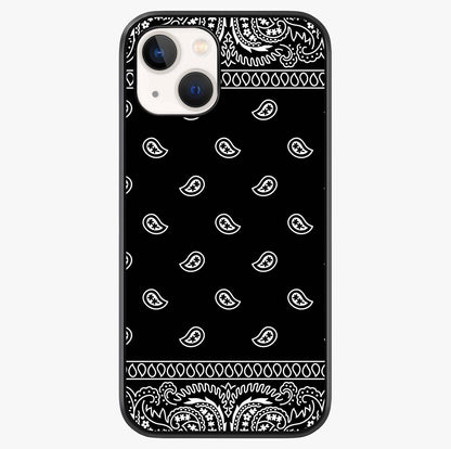 Retro Rebel Threads Glass Case showing full back design in clean flat view with glossy glass finish.