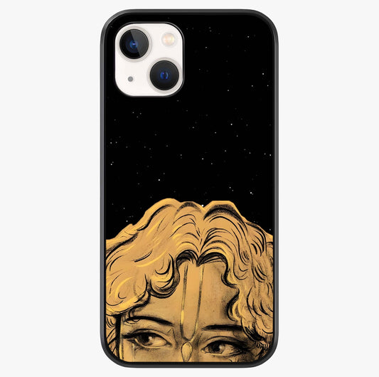 Shri Krishna Art Glass Case showing full back design in clean flat view with glossy glass finish.