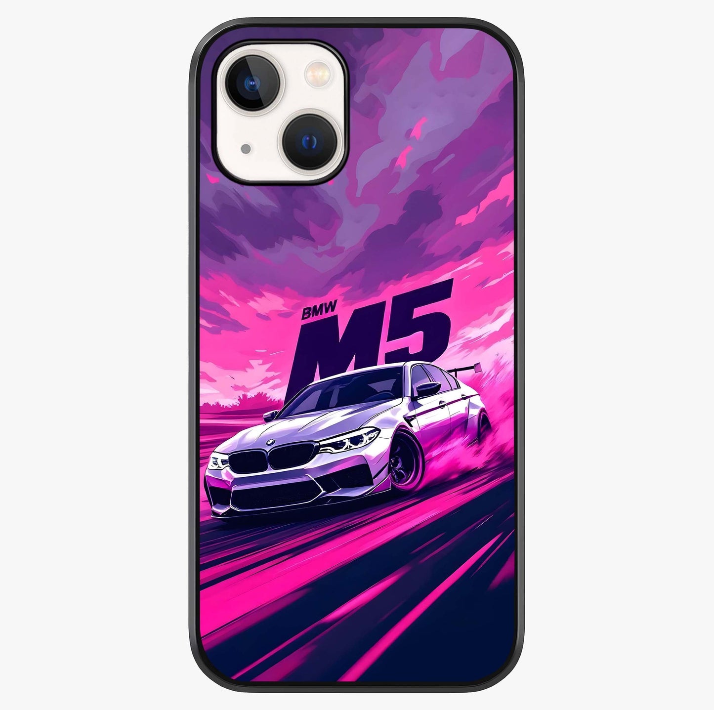 Velocity Drift Pulse Glass Case showing full back design in clean flat view with glossy glass finish.