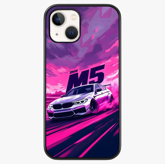 Velocity Drift Pulse Glass Case showing full back design in clean flat view with glossy glass finish.