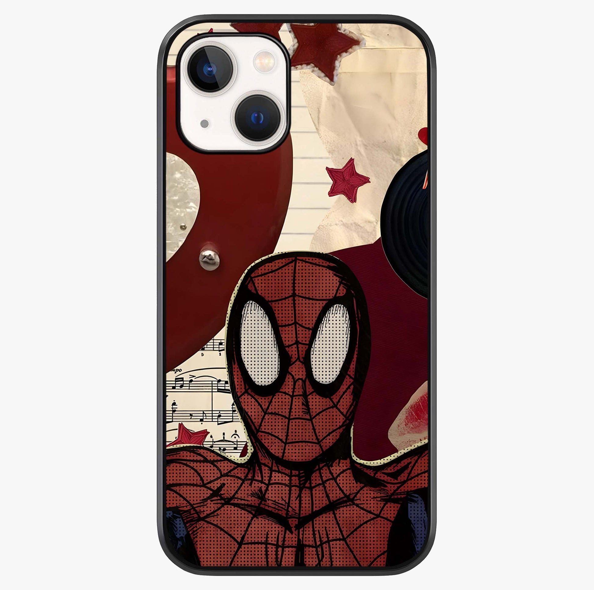 Web Warrior Vibes Glass Case showing full back design in clean flat view with glossy glass finish.