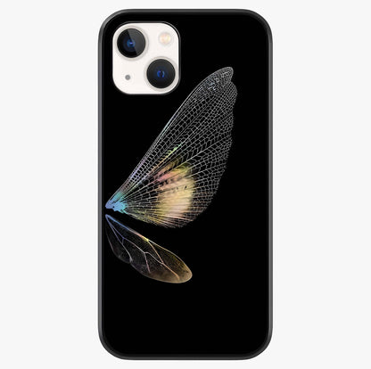 Whispers Of Wings Glass Case showing full back design in clean flat view with glossy glass finish.
