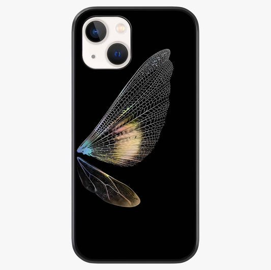 Whispers Of Wings Glass Case showing full back design in clean flat view with glossy glass finish.