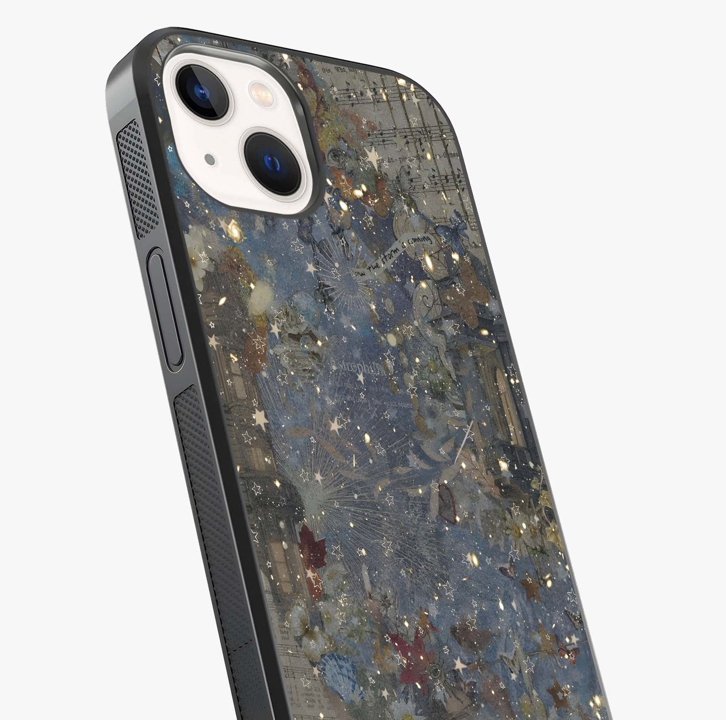 Aesthetic Astrolophia Glass Case captured at a warm angle highlighting gloss, texture and premium glass finish.