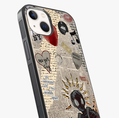 City Dream Sketch Glass Case captured at a warm angle highlighting gloss, texture and premium glass finish.